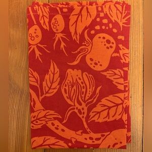 IKEA Red Botanical Fabric Napkin